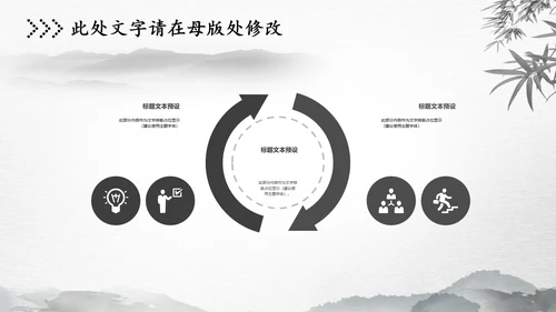 水墨中国风古风古诗清明节国学PPT模板