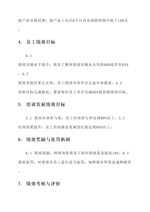 公司的年度绩效计划方案