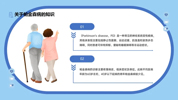 世界帕金森疾病日知识介绍通用PPT模板