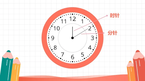人教版一年级数学上册认识钟表课件PPT模板