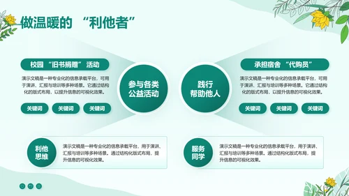 绿色小清新竞选学生会主席PPT模板
