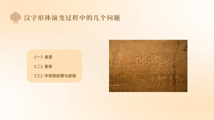 黄色简约弥散中国风汉字的演变学校企业社区宣扬传统文化PPT中国传统文化汉字