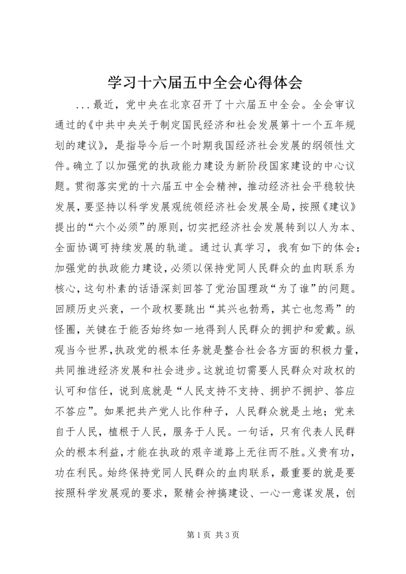 学习十六届五中全会心得体会 (8).docx