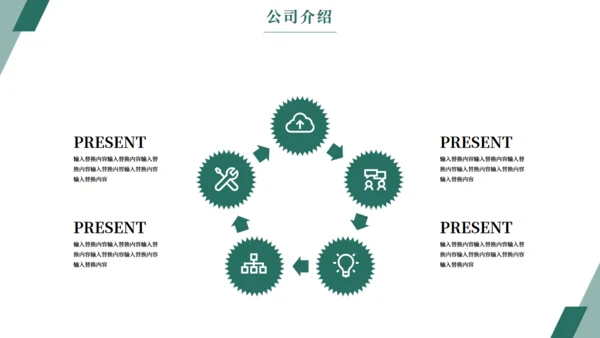 大气公司介绍企业简介画册通用PPT模板