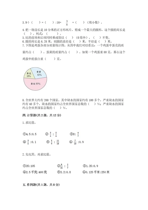 小学六年级上册数学期末测试卷精品（考试直接用）