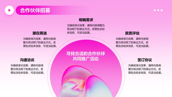 粉色渐变风创意营销活动策划方案PPT模板