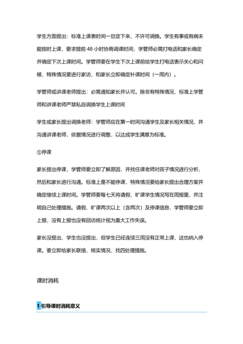 培训学校的课时管理标准规定.docx