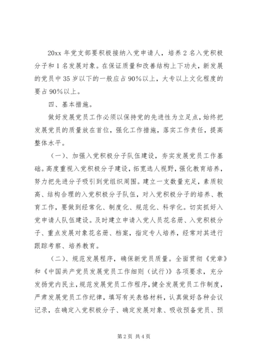 环保局党支部发展党员工作计划 (6).docx