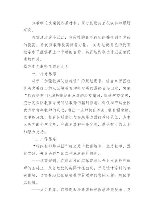 指导青年教师工作计划.docx