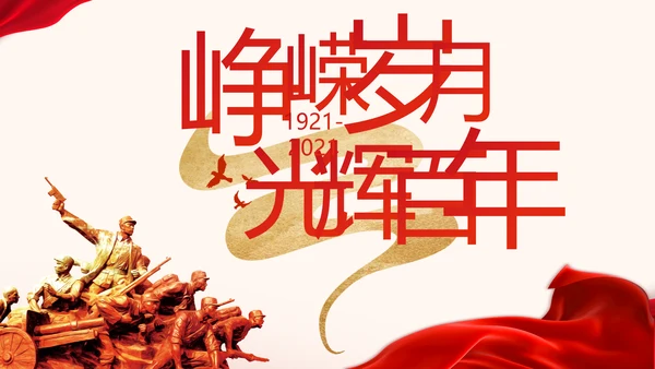 七一党支部党史学习教育工作总结动态PPT模板