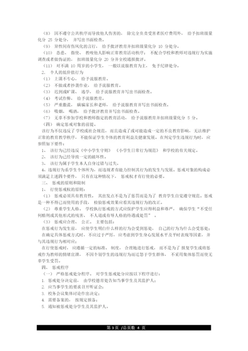 小学学生违反校规校纪惩戒制度.docx