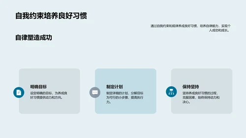 行为习惯与人格培养