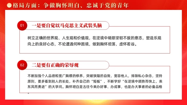红色党建广大青年要在奋进新征程中争当先锋党课ppt