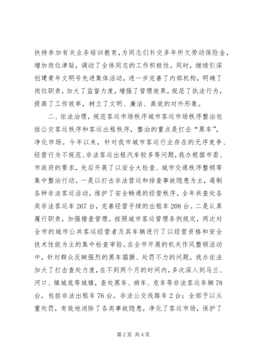 市客运办年度工作总结及工作计划 (11).docx