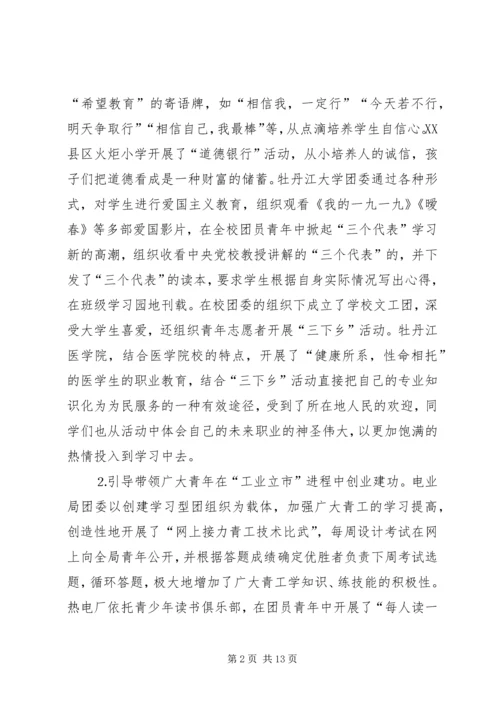 二四年度全市团的工作调研报告.docx