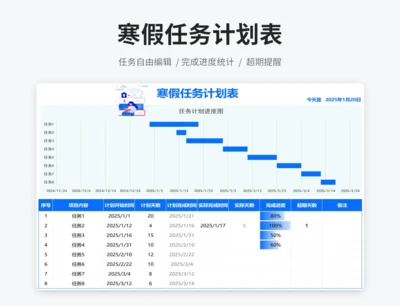 寒假任务计划表