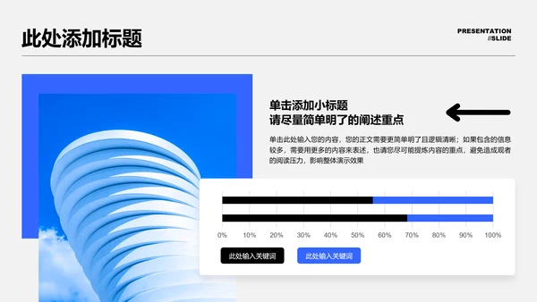 蓝色极简风格职级评优通用PPT演示模板