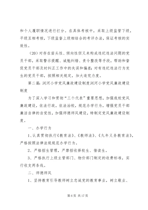 浏河小学党风廉政风险防范措施.docx