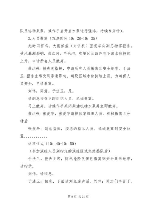 防汛预案演练方案[精选].docx