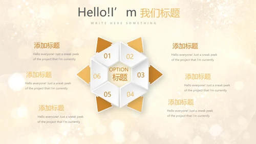 金色星光璀璨公司产品介绍宣传通用PPT动态模板