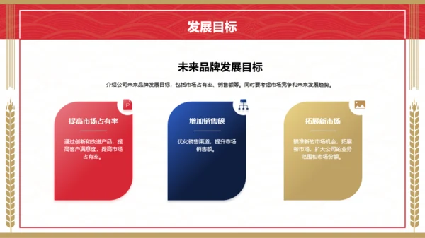 红蓝茅台风品牌推广总结报告PPT模板