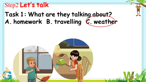 Unit 3  Weather Part B  Let’s talk & read &write 课