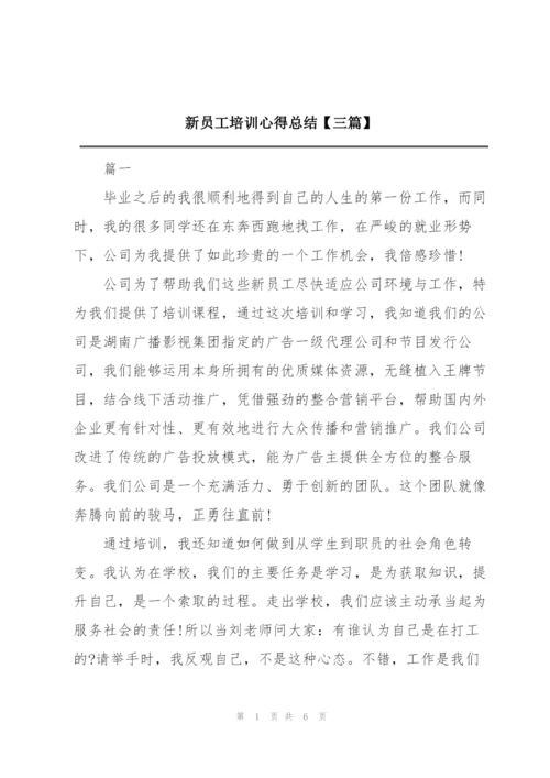 新员工培训心得总结【三篇】.docx