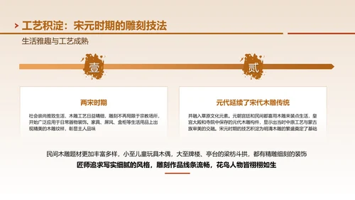 棕色国风非遗木雕技艺传承与创新PPT模板