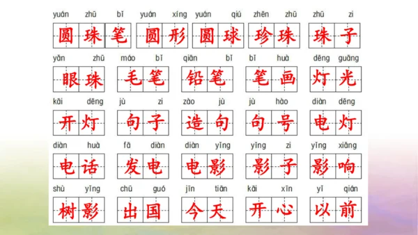 部编版二年级语文上册第三单元复习   课件
