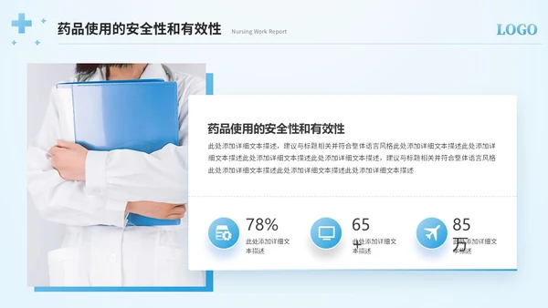简约护士年终总结工作总结工作报告ppt模板