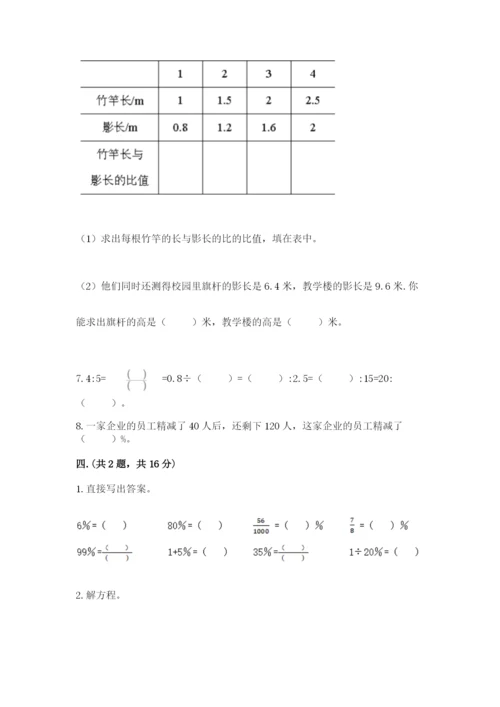 人教版六年级数学下学期期末测试题精品（模拟题）.docx