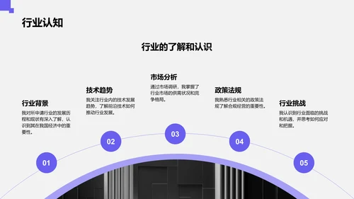 紫色商务风实习申请自我介绍模板PPT模板