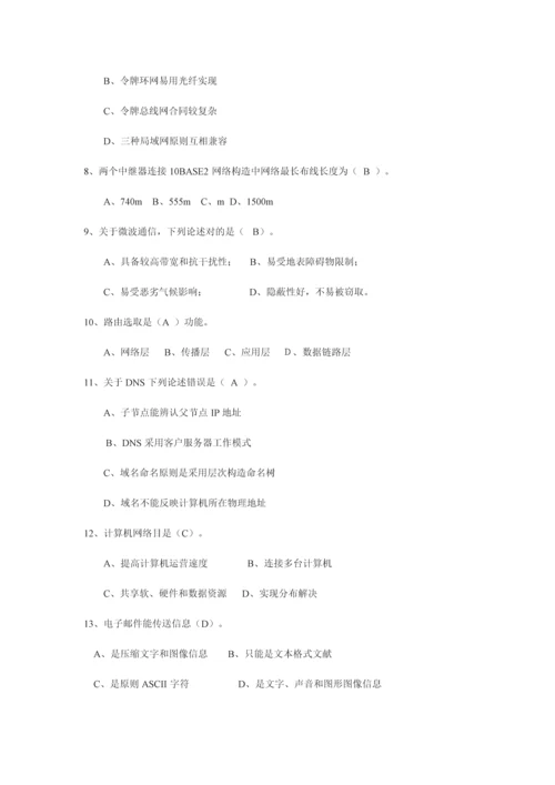 2021年计算机网络试题题库.docx