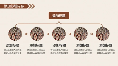 复古少数民族风情民族风图案传统文化ppt模板