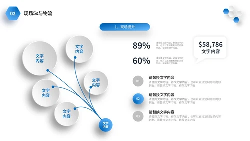 微立体商务风2024年生产部年终工作总结商务通用PPT年终总结