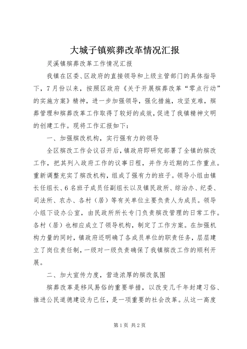 大城子镇殡葬改革情况汇报 (2).docx