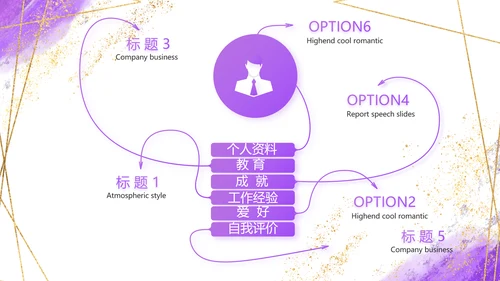 紫色大气一起向未来商务动态PPT