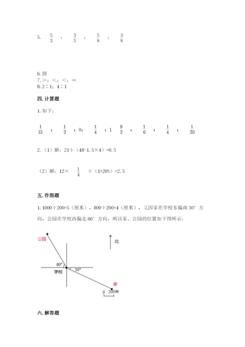 六年级上册数学期末测试卷附完整答案【各地真题】.docx