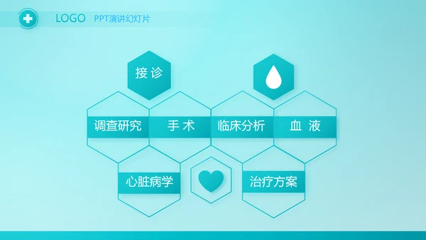 历蓝色医疗医生述职报告PPT动态模板