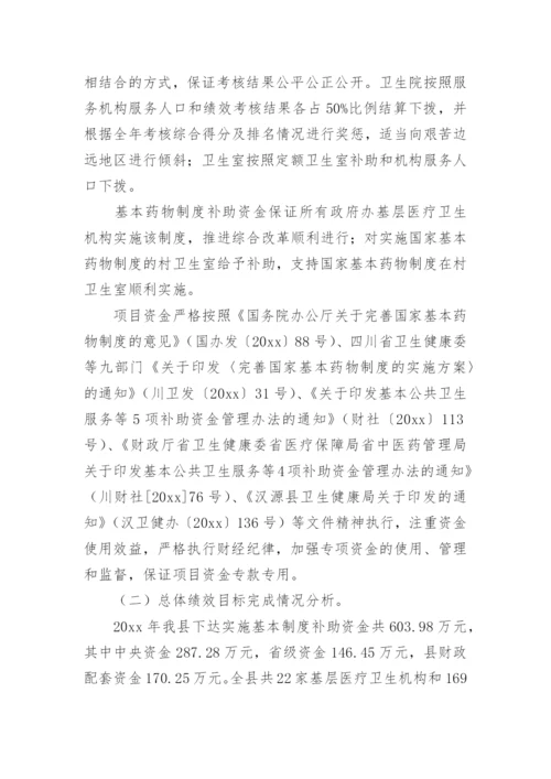 药品监管资金绩效自评报告.docx