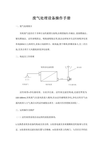 活性炭废气处理设备操作手册.docx