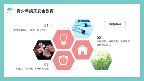 绿色水彩简约青少年自我保护教育培训PPT课件青少年教育