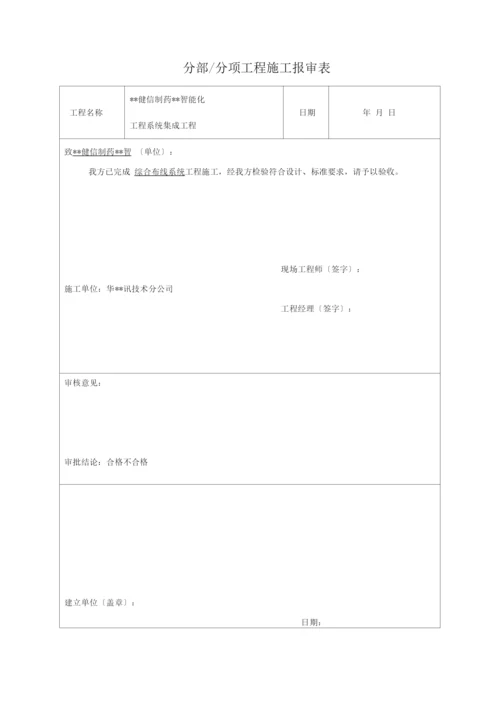 分部分项工程施工报告.docx