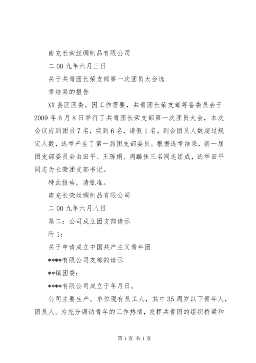 成立团支部的申请书.docx