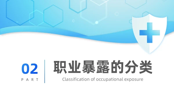 蓝色简约风护士职业安全防护培训PPT模板职业健康知识培训
