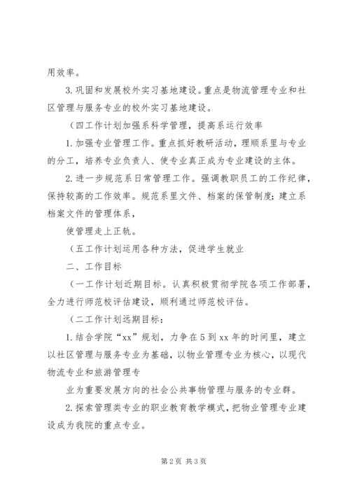 社区管理系副主任工作计划 (3).docx