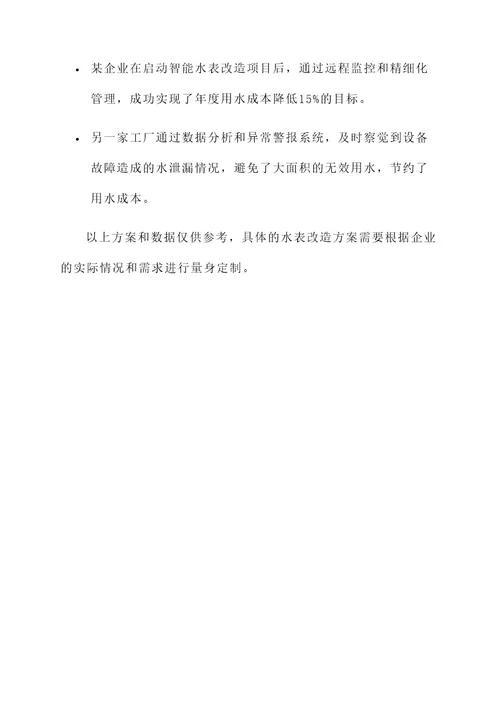 企业水表改造方案