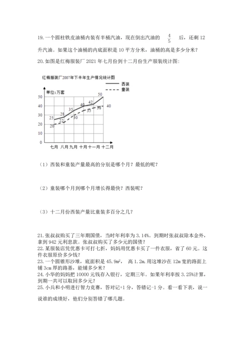 六年级小升初数学解决问题50道附答案【培优】.docx