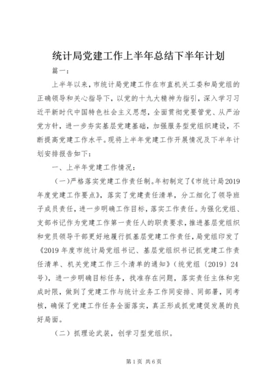 统计局党建工作上半年总结下半年计划.docx