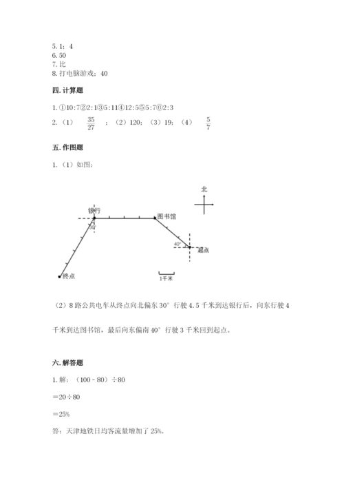 小学数学六年级上册期末卷含完整答案（易错题）.docx